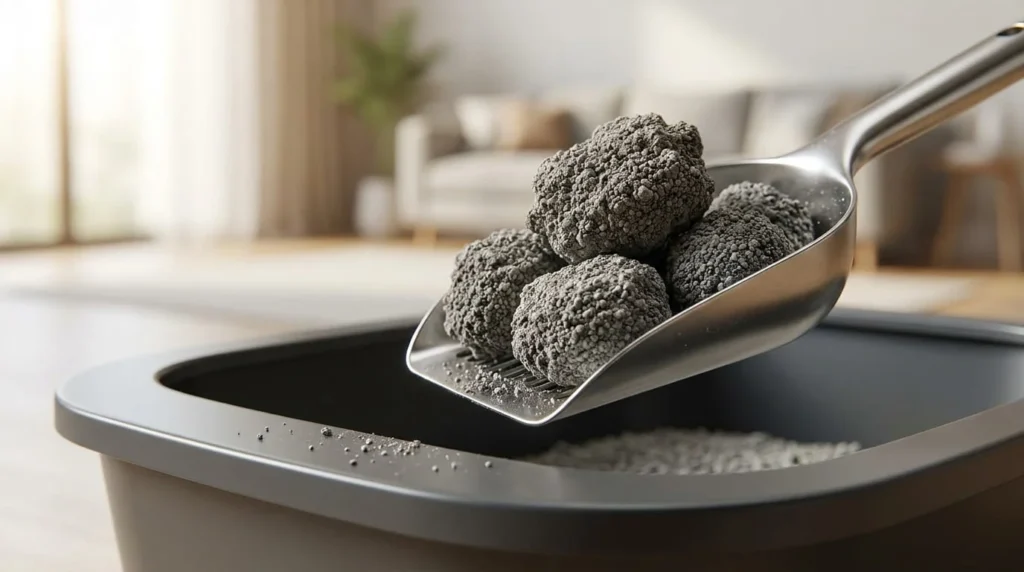 Scoop_holding_firm_cat_litter